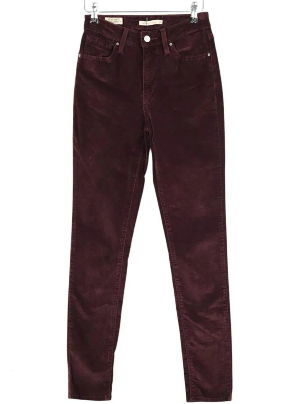 Levi's 721 Velvet High Rise Skinny Women's Pants Burgundy - Size 28